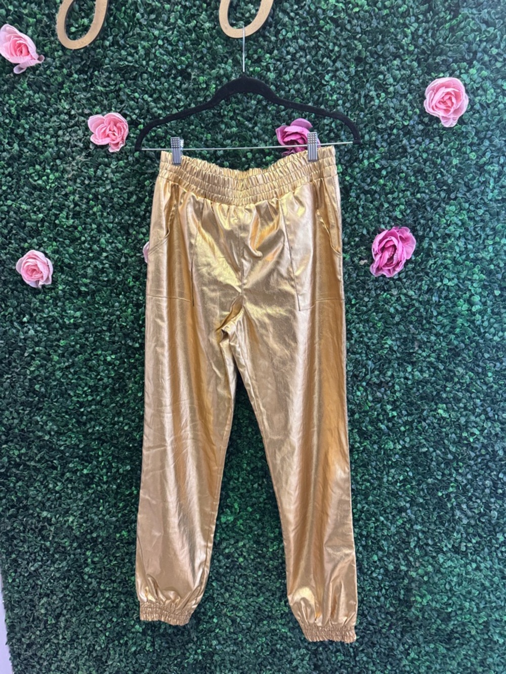 Metallic Gold Jogger Pants